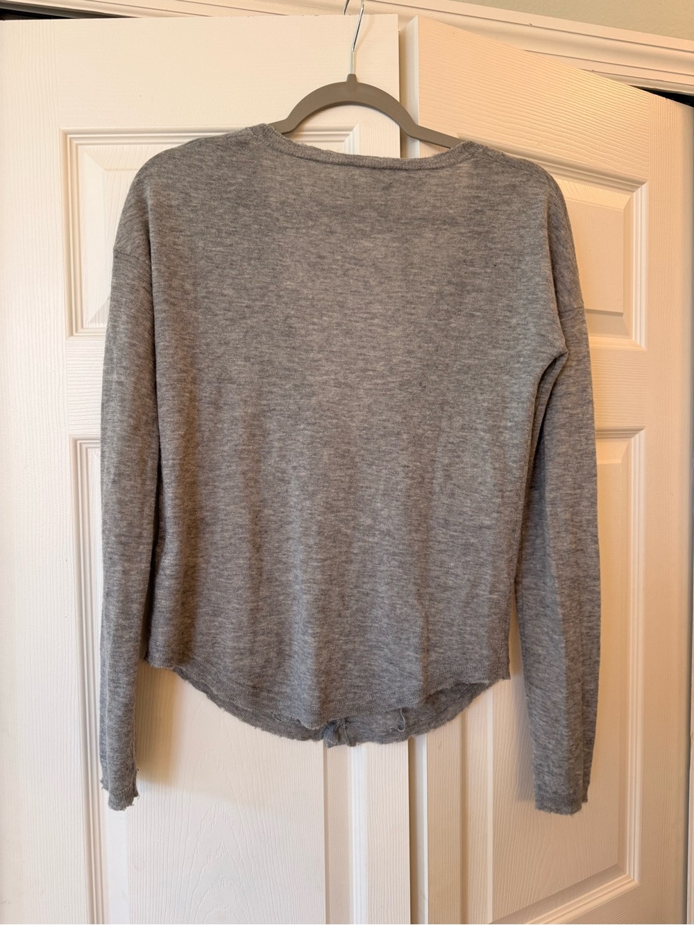 ZADIG & VOLTAIRE grey cashmere sweater skull buttons size small - Picture 2 of 8